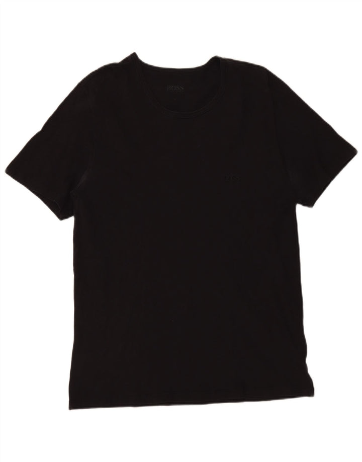 Hugo Boss Herre T-Shirt Top XL Sort Elastan