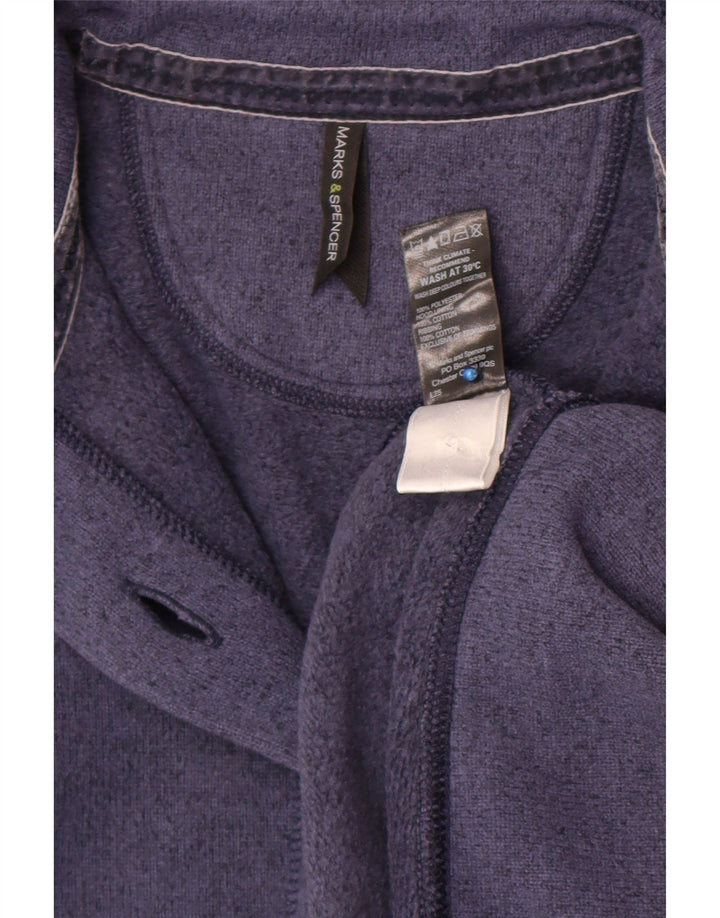 Marks & Spencer dame cardigan sweater UK 12 Medium Navy Blue Polyester