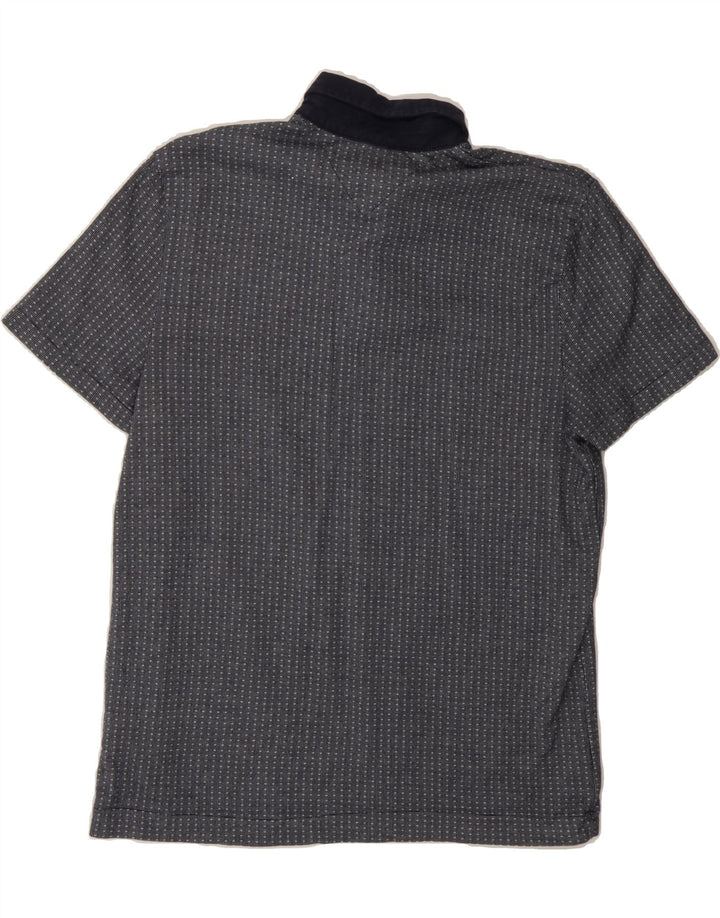 TOMMY HILFIGER Mens Polo Shirt Small Navy Blue Spotted Cotton Vintage Tommy Hilfiger and Second-Hand Tommy Hilfiger from Messina Hembry 