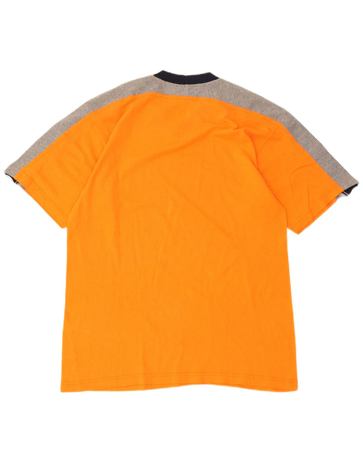 Champion Herre Grafisk T-Shirt Top Stor Orange Colourblock