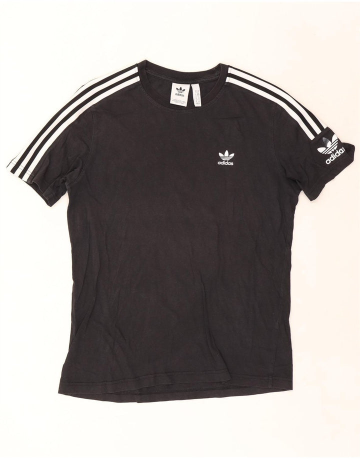 Adidas Herre grafisk T-shirt Top Medium Sort Bomuld