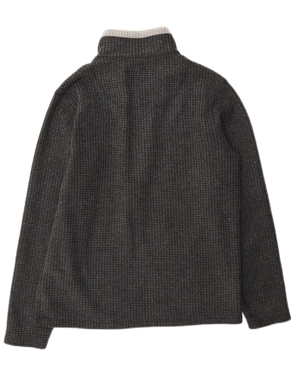 Weird Fish Herre lynlås hals Fleece Jumper Medium Grå Colourblock Polyester