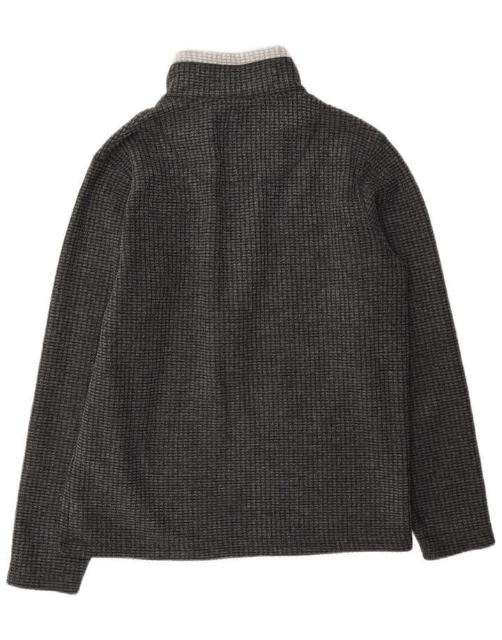 Weird Fish Herre lynlås hals Fleece Jumper Medium Grå Colourblock Polyester