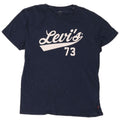 Levi's Herre grafisk T-shirt Top Stor marineblå bomuld