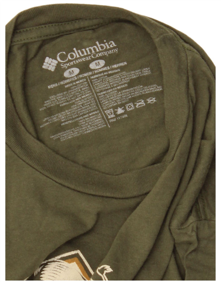 Columbia Herre grafisk T-shirt top mellemgrøn bomuld