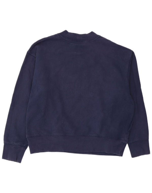 Gap Dame Grafisk Sweatshirt Jumper UK 16 Stor marineblå bomuld