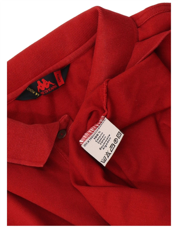 Kappa Langærmet Polo Shirt til mænd Stor rød bomuld