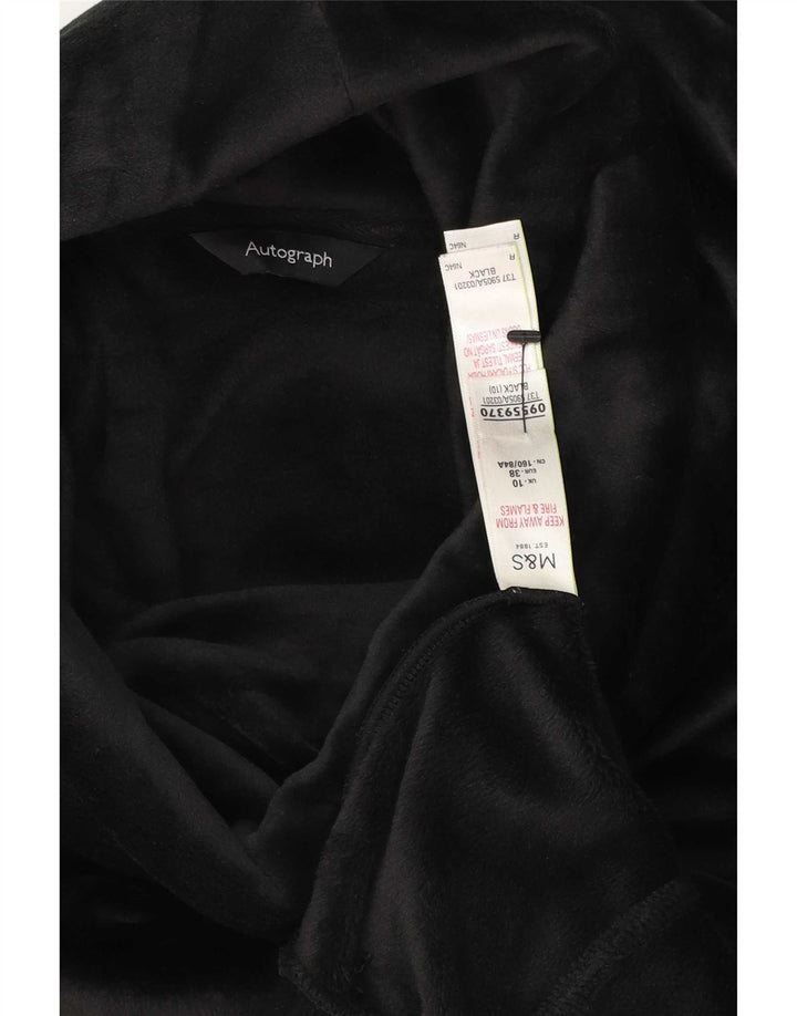 Marks & Spencer Womens Autograph Velour Sweatshirt Jumper UK 10 Small Black