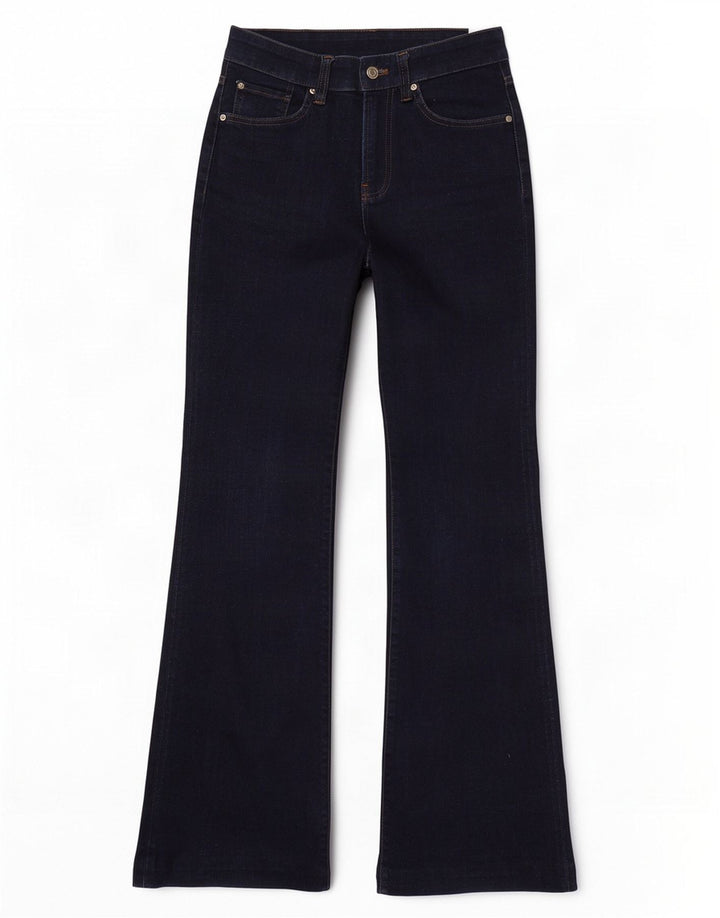 Massimo Dutti Dame Flared Jeans US 4 W26 L33 Blå Bomuld