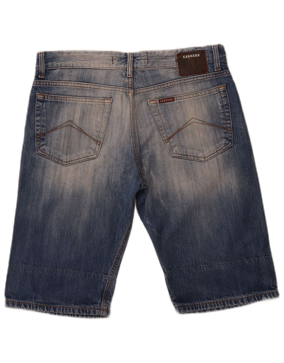 CARRERA Distressed Denim Shorts til mænd IT 48 Medium W33 Blå Bomuld