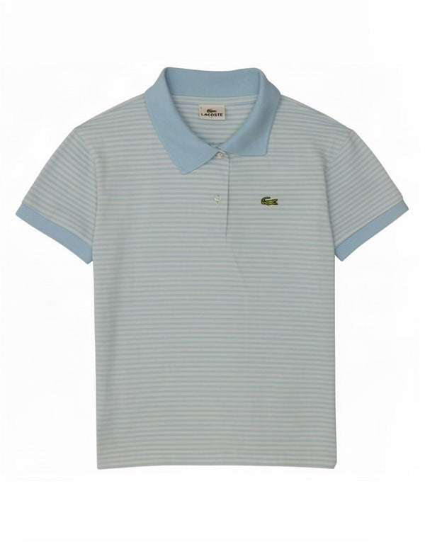 Lacoste Pige Polo Shirt 11-12 År Stor Blå Nålestribe