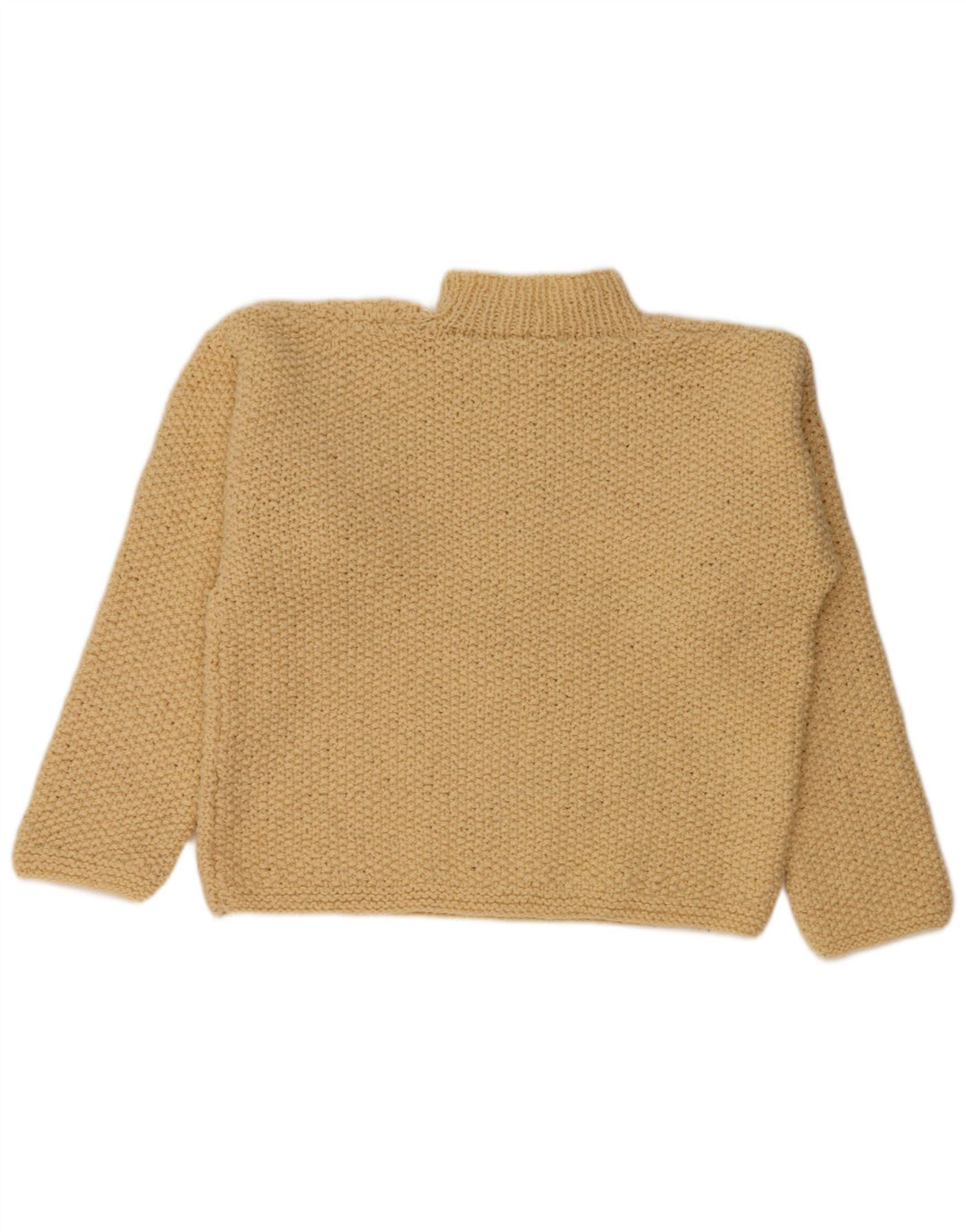 VINTAGE Dame Turtle Neck Jumper Sweater UK 16 Large Beige