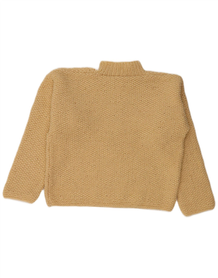 VINTAGE Dame Turtle Neck Jumper Sweater UK 16 Large Beige