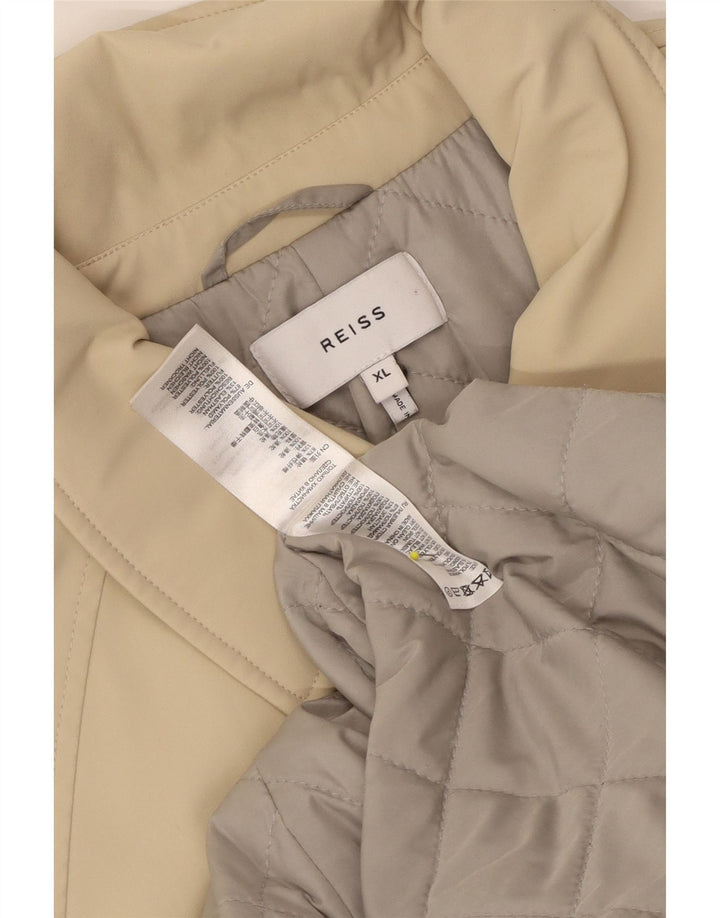 Reiss Herre Overfrakke UK 42 XL Beige Polyamid