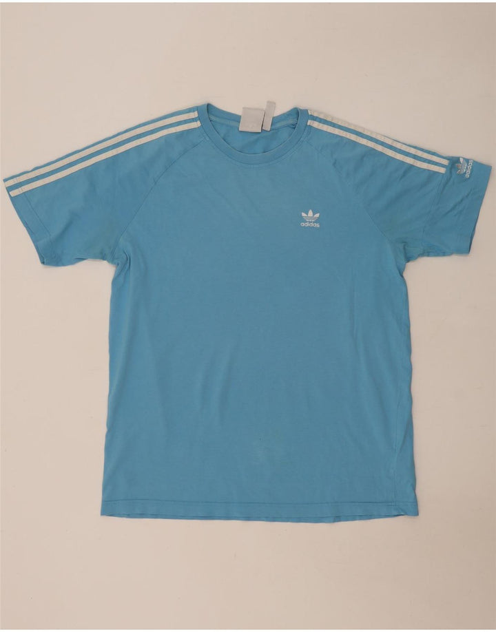 Adidas Herre T-Shirt Top Stor Blå Bomuld