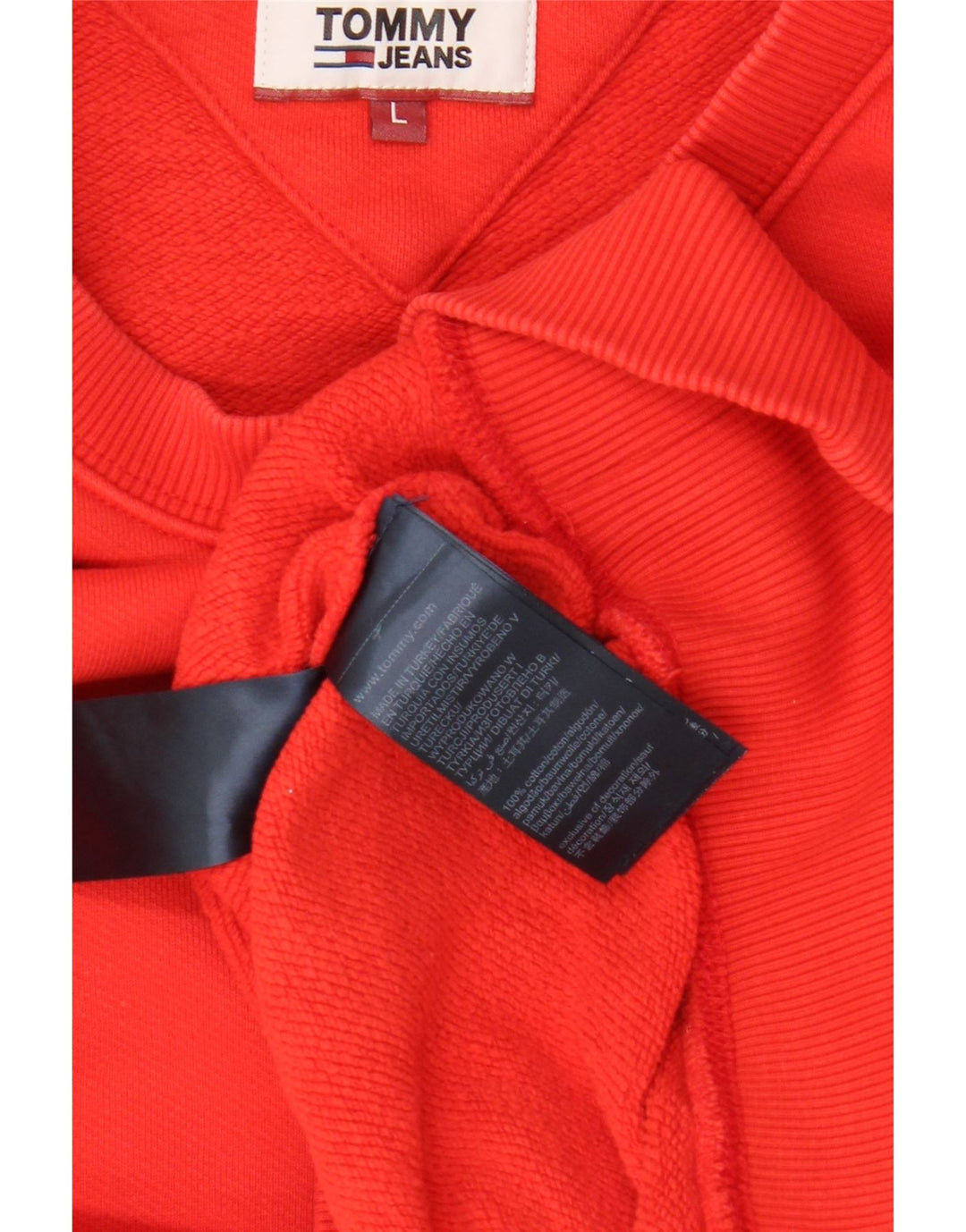 Tommy Hilfiger Herre Sweatshirt Jumper Stor Rød Bomuld