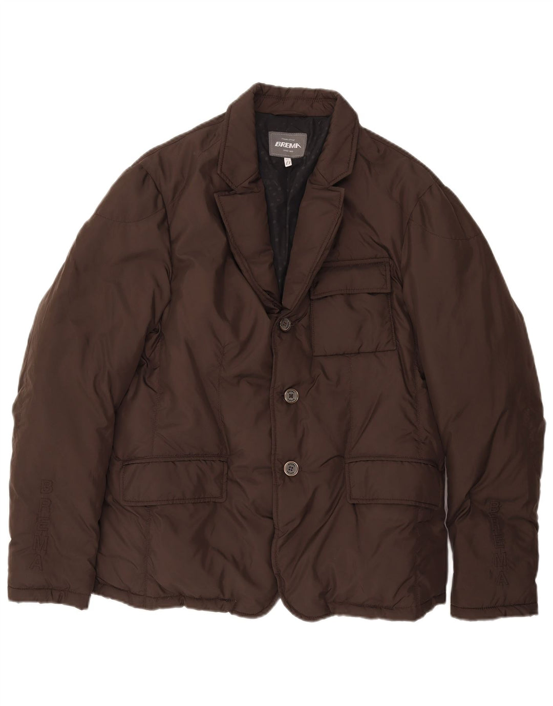 Brema Herre Blazer Vatteret Jakke IT 52 XL Brun Polyester