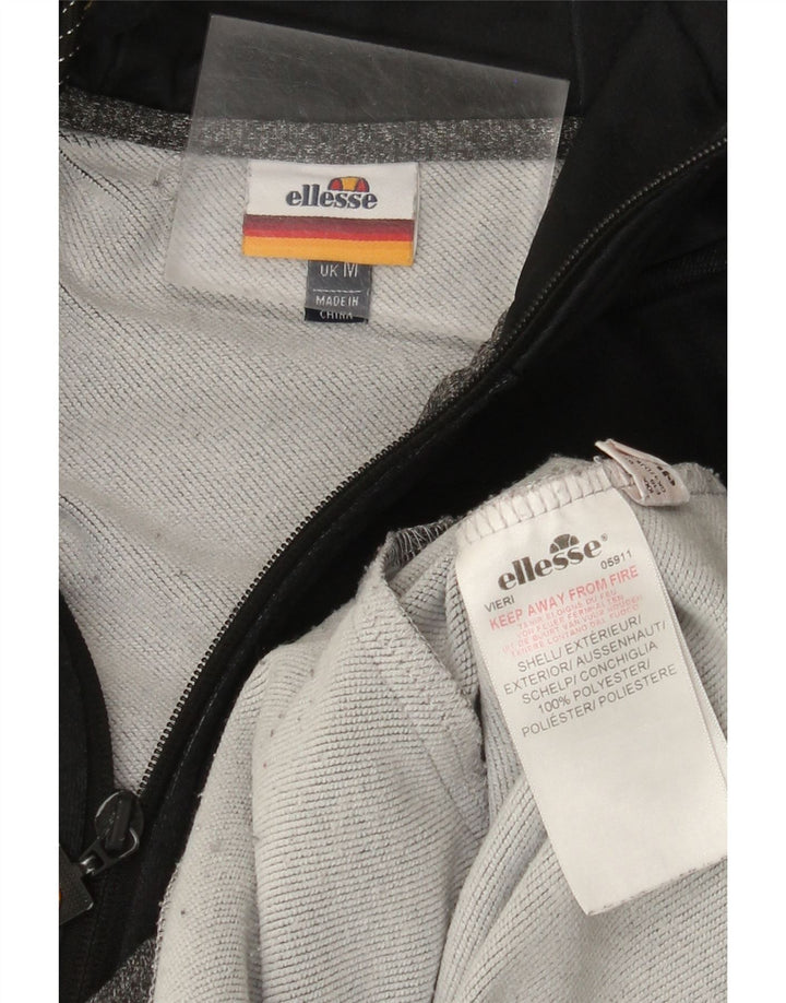 Ellesse Herre hættetrøje med lynlås Medium Sort Colourblock Polyester