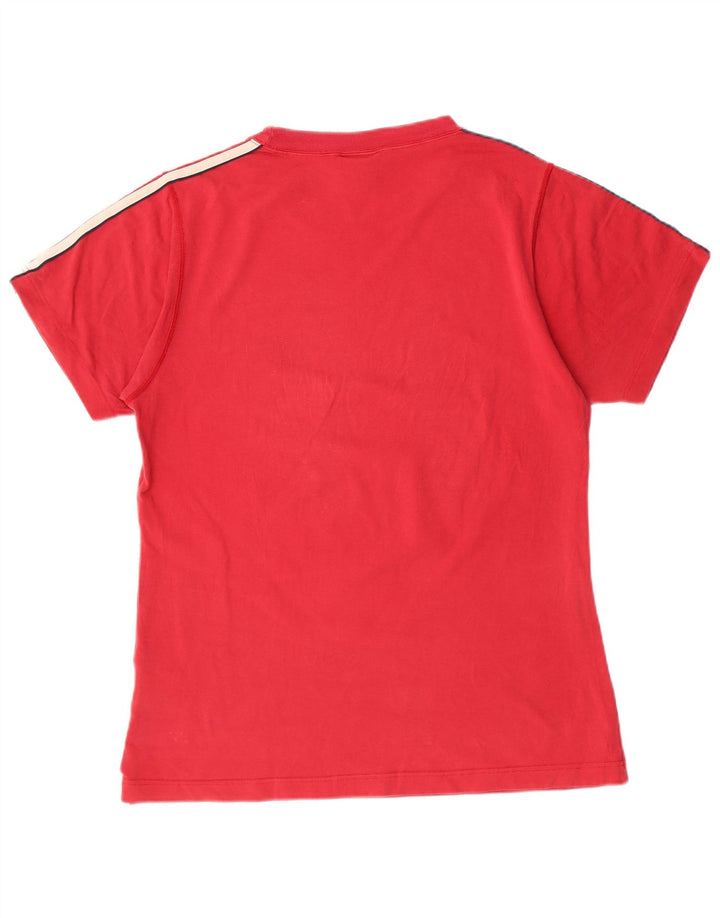 ADIDAS Mens T-Shirt Top UK 38/40 Medium Red Cotton