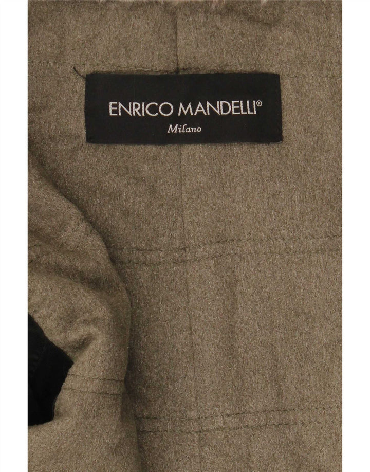 Enrico Mandelli Herre Læderjakke UK 42 XL Sort