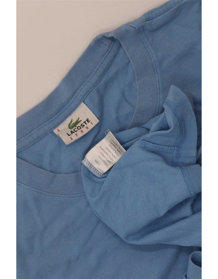 Lacoste Herre T-Shirt Top Størrelse 4 Medium Blå Bomuld