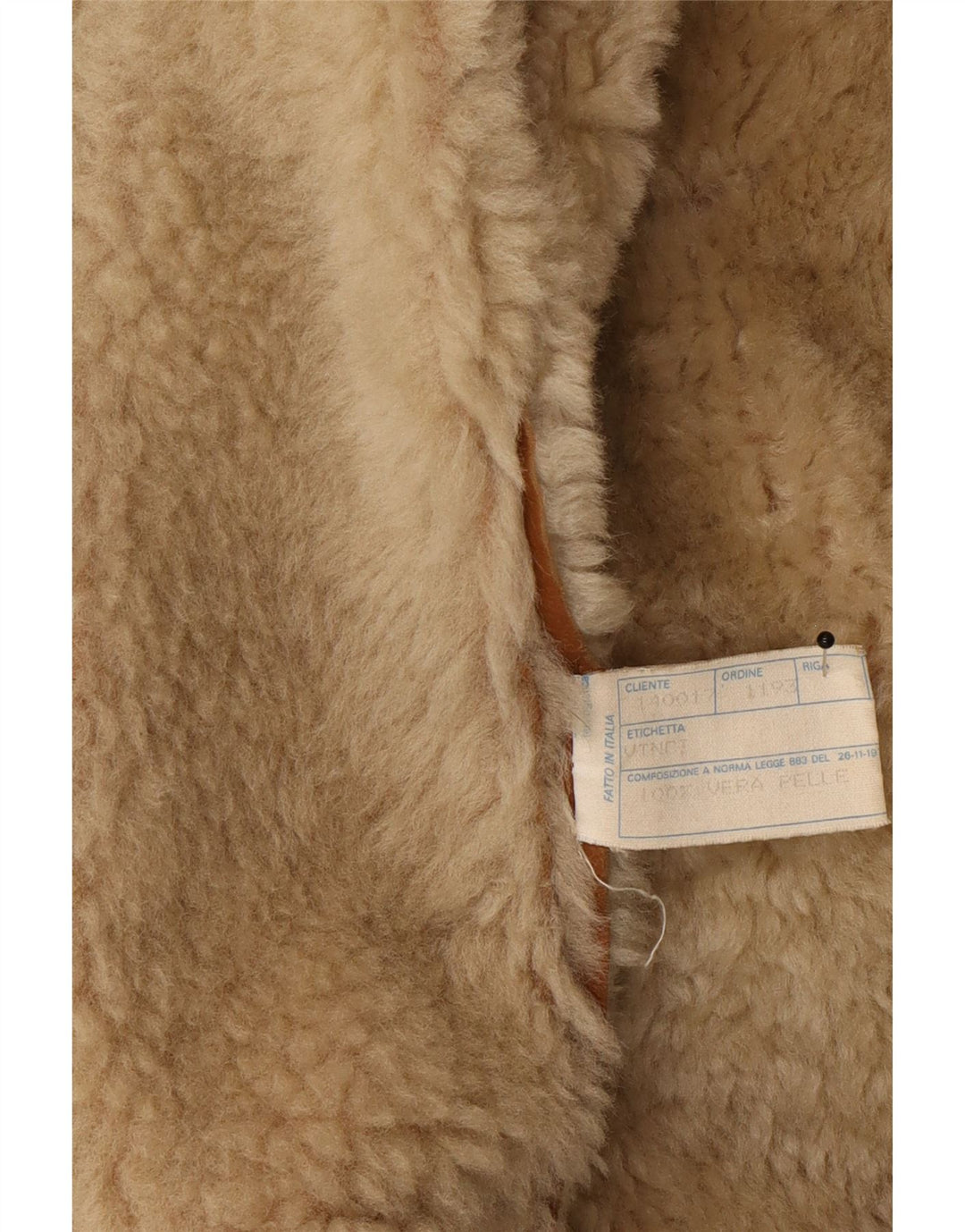 Vinci Herre Shearling Jacket UK 40 Stort brunt læder