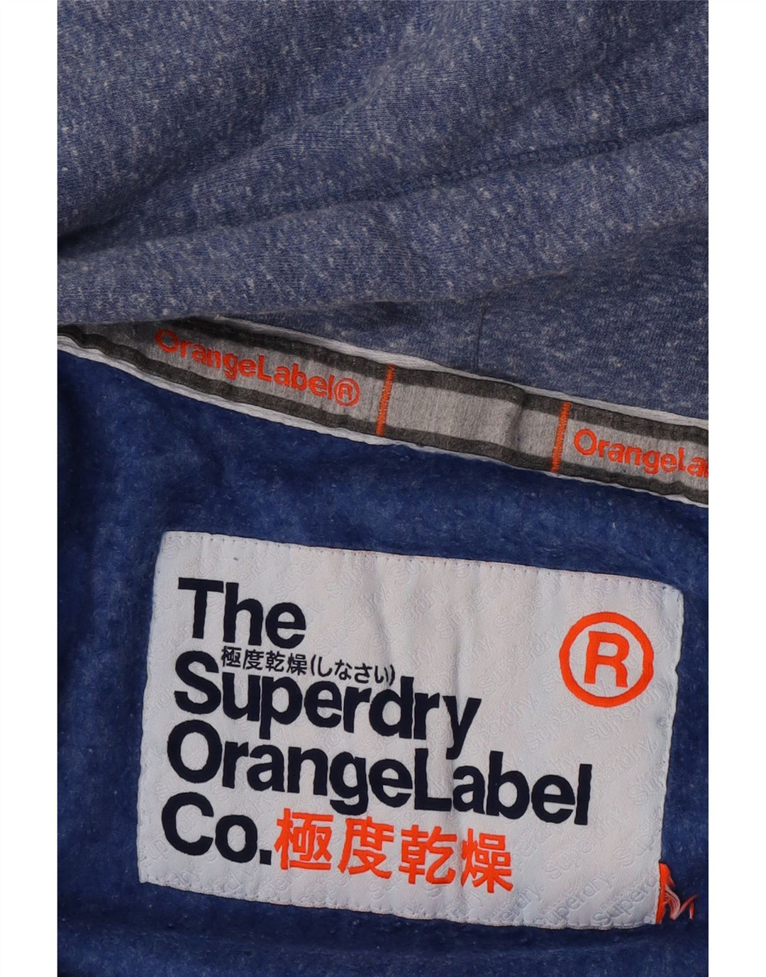 Superdry hættetrøje til kvinder med lynlås UK 14 Medium Blue Flecked