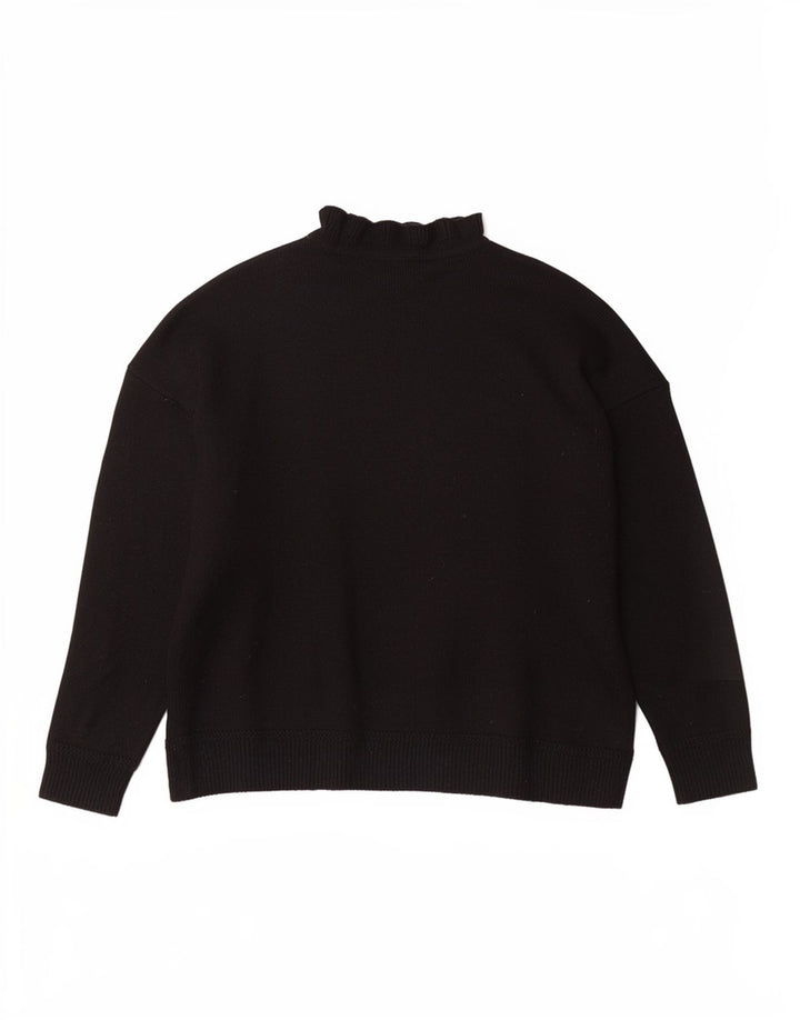 Marks & Spencer Dame Turtle Neck Jumper Sweater UK 16 Large Black
