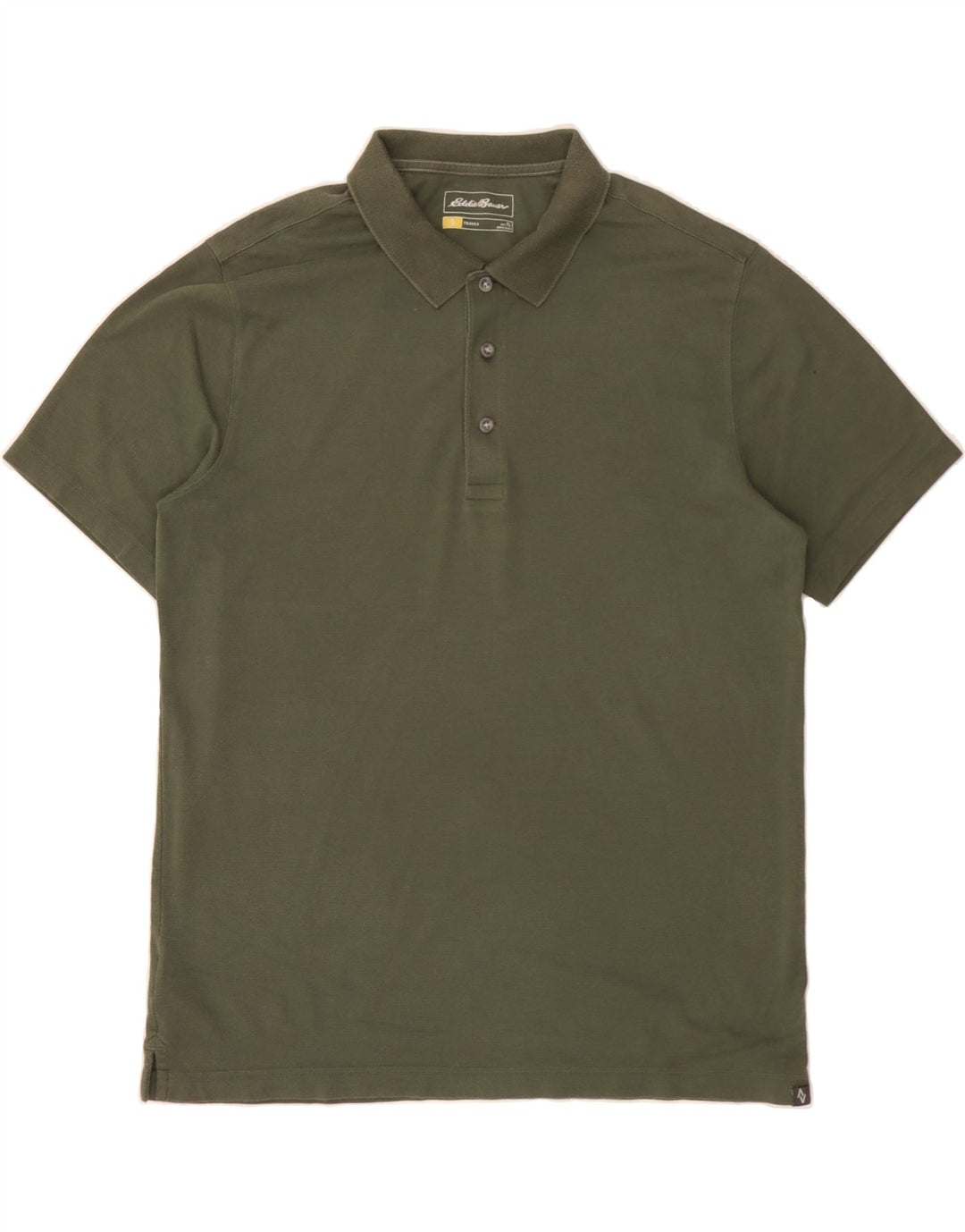 EDDIE BAUER Mens Polo Shirt Large Khaki Vintage Eddie Bauer and Second-Hand Eddie Bauer from Messina Hembry 