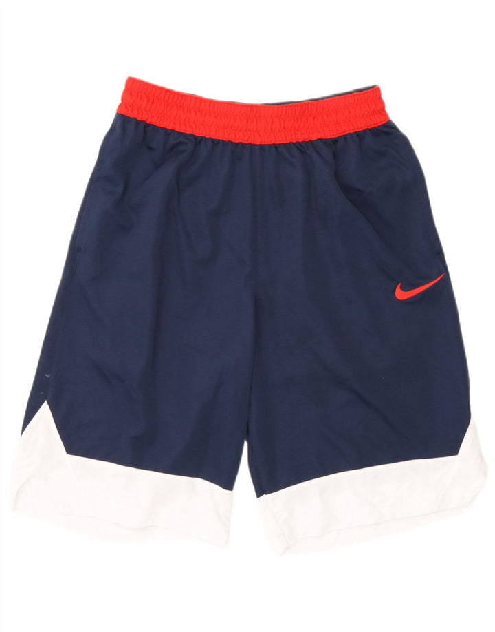 Nike Herre Dri Fit Sportshorts Små marineblå Colourblock Polyester