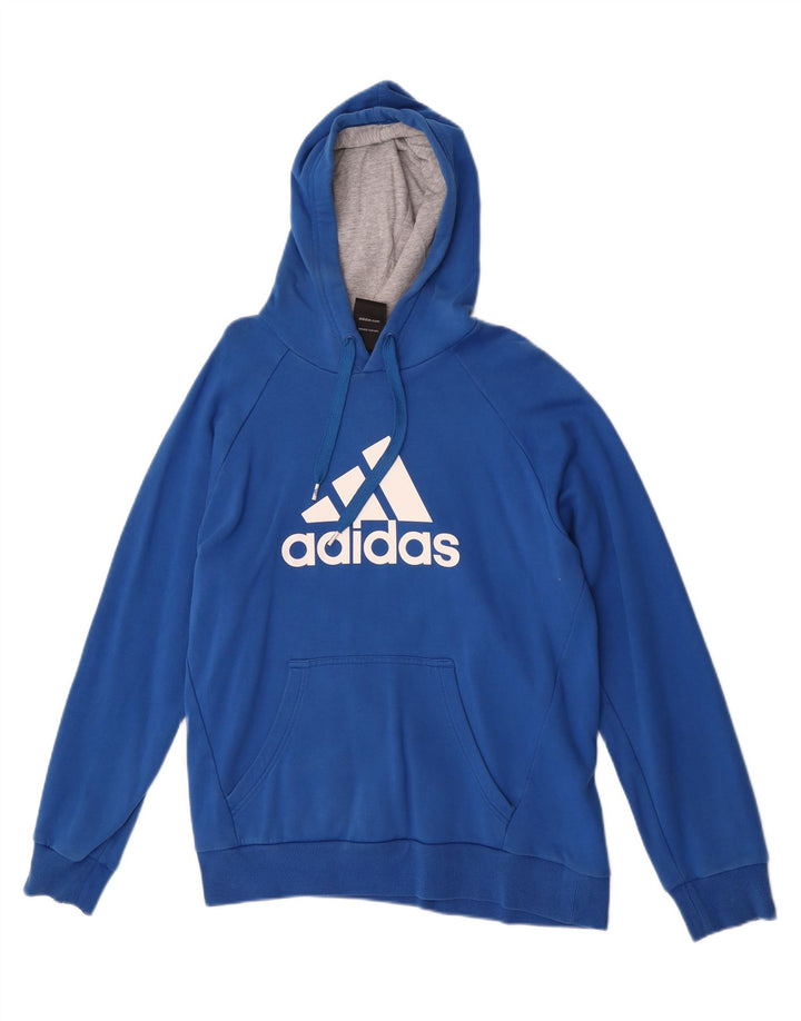 Adidas Grafisk hættetrøje til mænd mellemblå bomuld