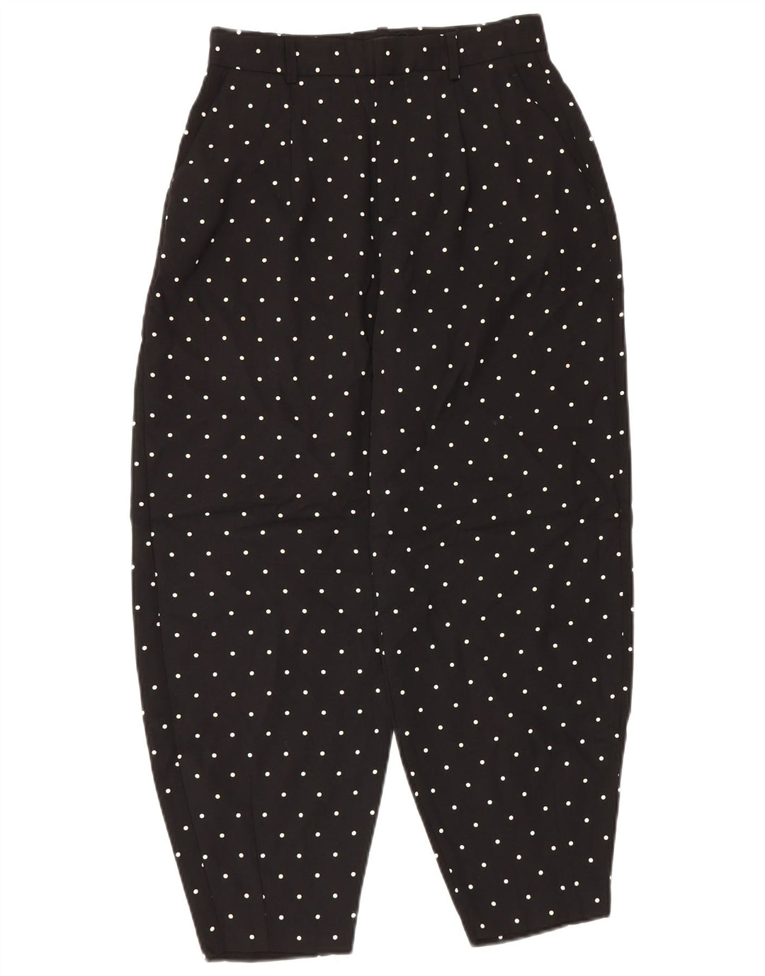 Zara Dame Harem Bukser Small W26 L26 Sort Polka Dot
