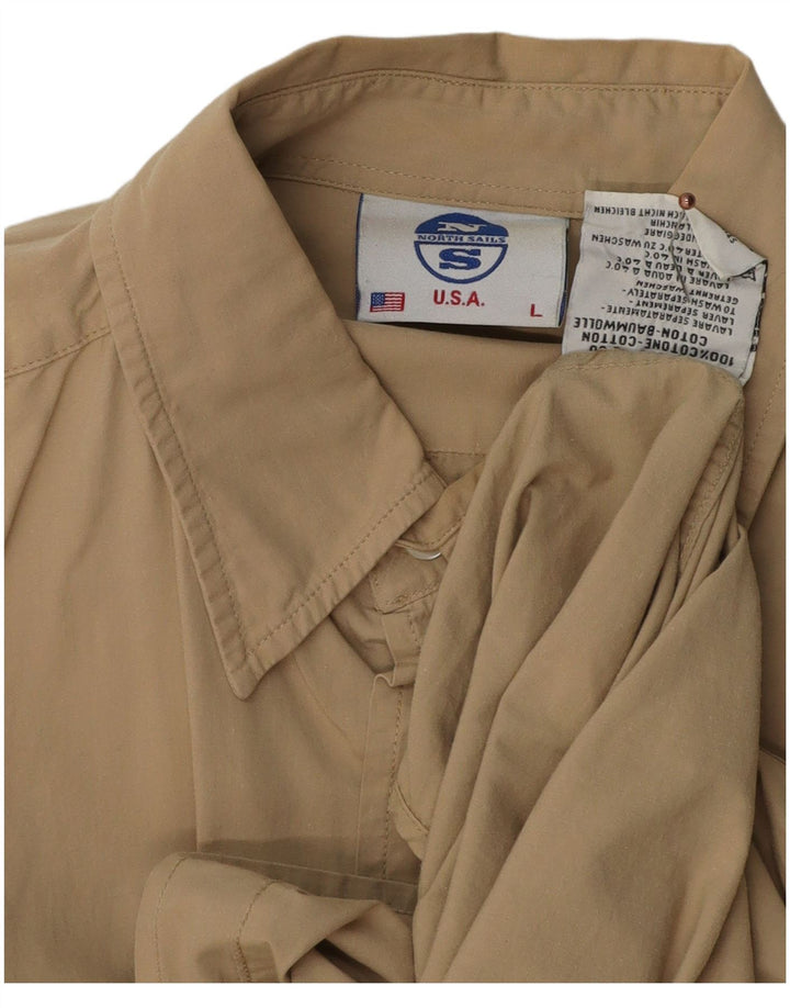 North Sails Herreskjorte Stor Beige Bomuld
