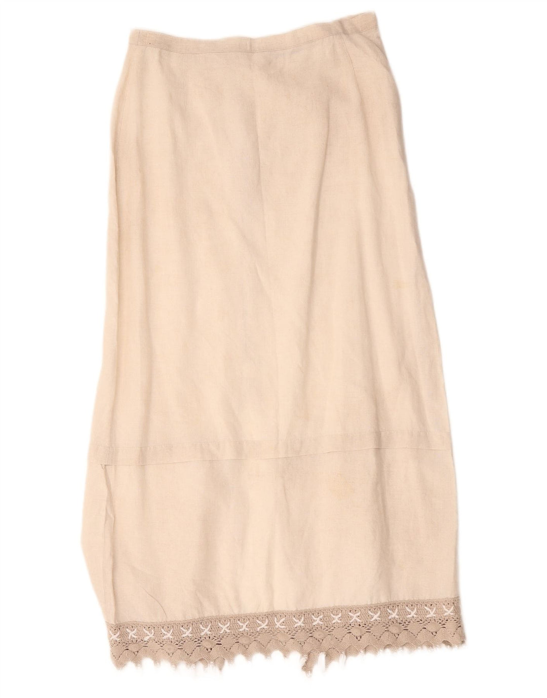 L.Pucci Dame Midi Nederdel IT 44 Medium W28 Beige Linned
