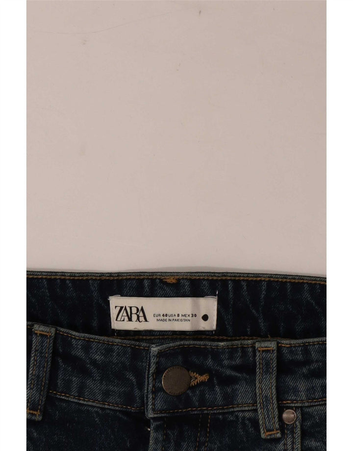 Zara Dame Straight Jeans EU 40 Medium W30 L28 Navy Blue