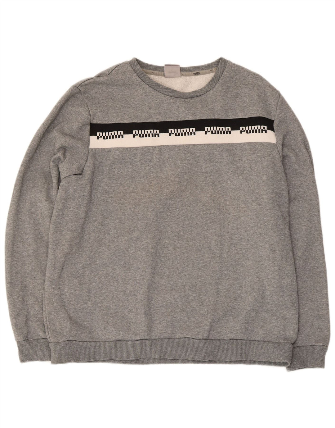 Puma Sweatshirt til mænd XL Grå Flecked Bomuld