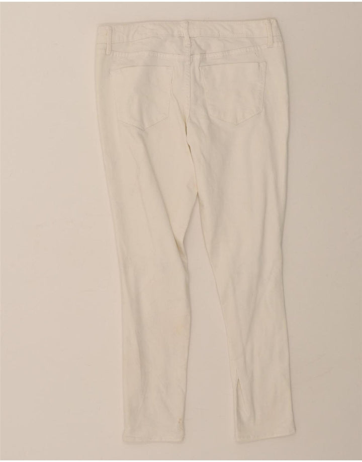 MOSSIMO Womens Mid Rise Distressed Cropped Jeans US 6 Medium W28 L26 White Vintage Mossimo and Second-Hand Mossimo from Messina Hembry 