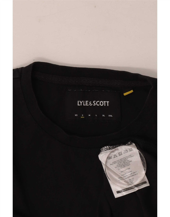 Lyle & Scott Herre Top Langærmet Lille Sort Bomuld