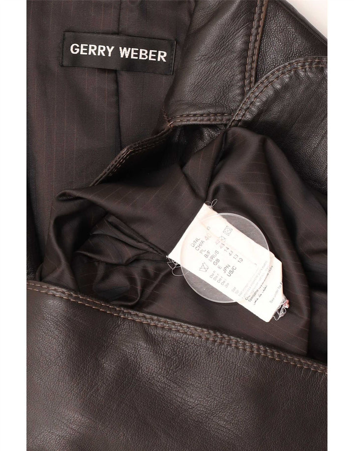 Gerry Weber Dame 2 Button Blazer Jacket UK 14 Medium Brown