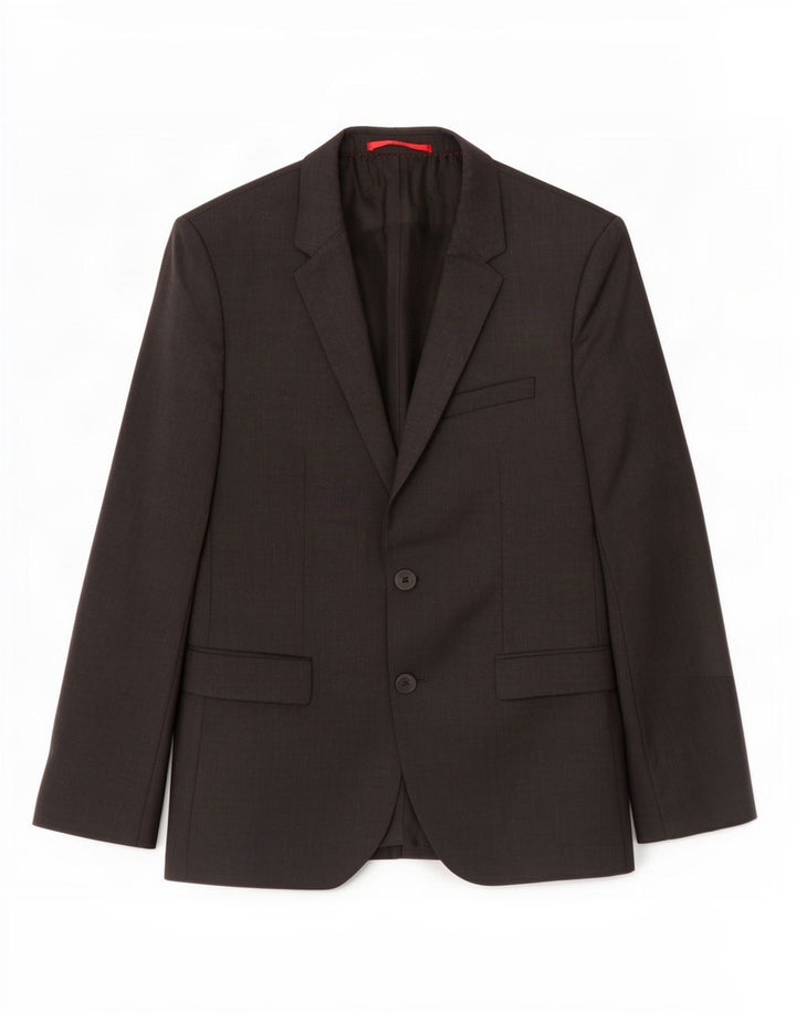 Hugo Boss Herre 2-knaps blazerjakke EU 48 Medium Sort Uld