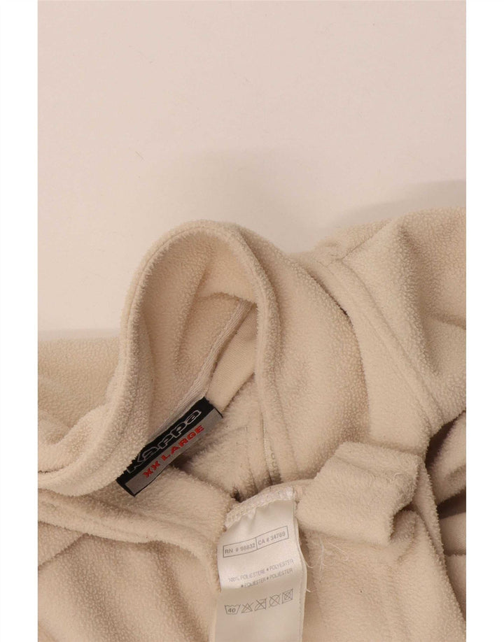 Kappa herre lynlås hals fleece trøje 2XL beige polyester