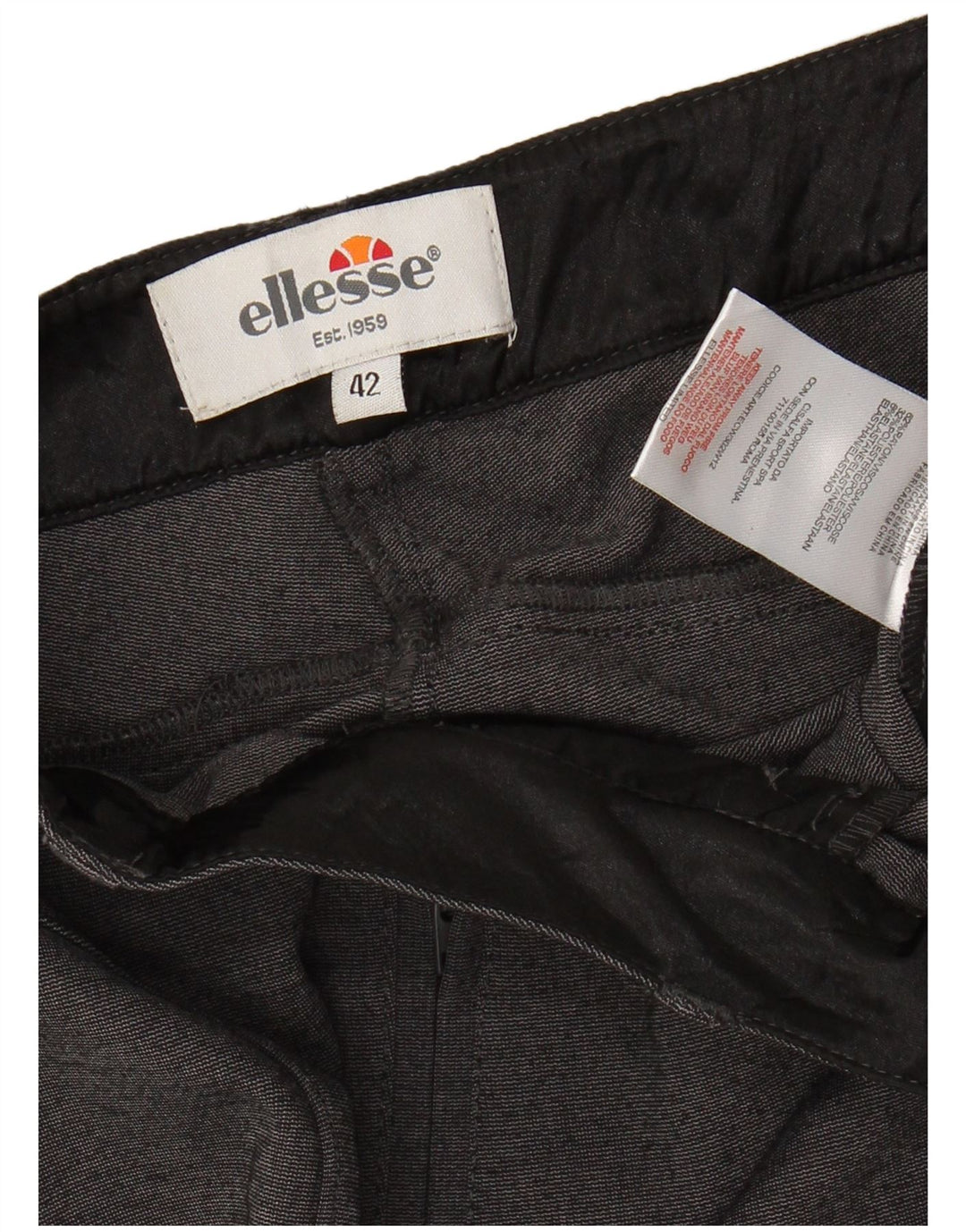 ELLESSE Slim Chino Bukser IT 42 Medium W28 L27 Grå Rayon