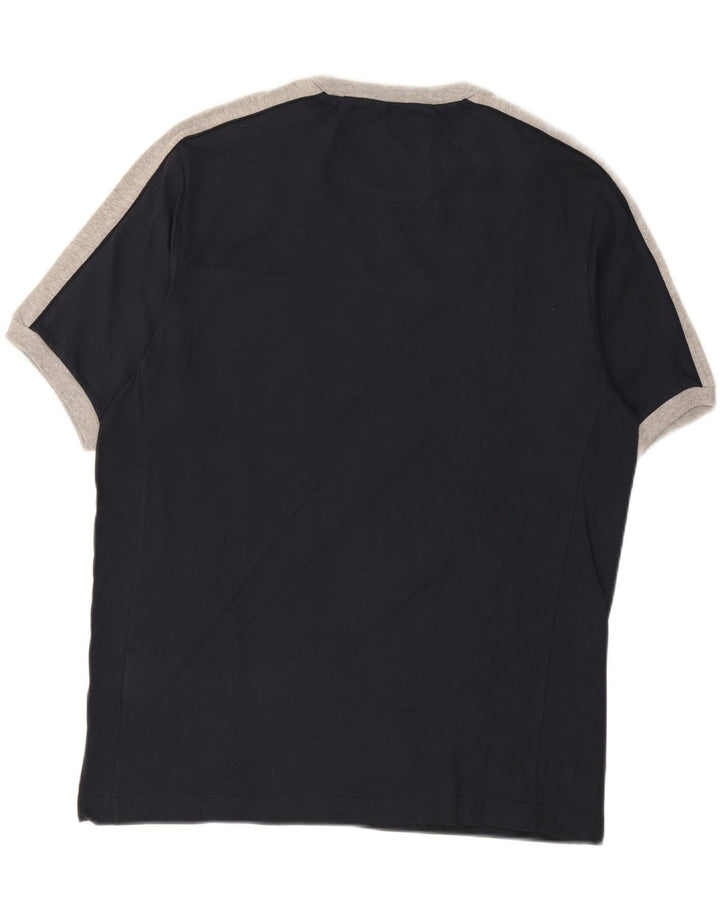 CHAMPION Mens T-Shirt Top Large Navy Blue Colourblock Cotton Vintage Champion and Second-Hand Champion from Messina Hembry 