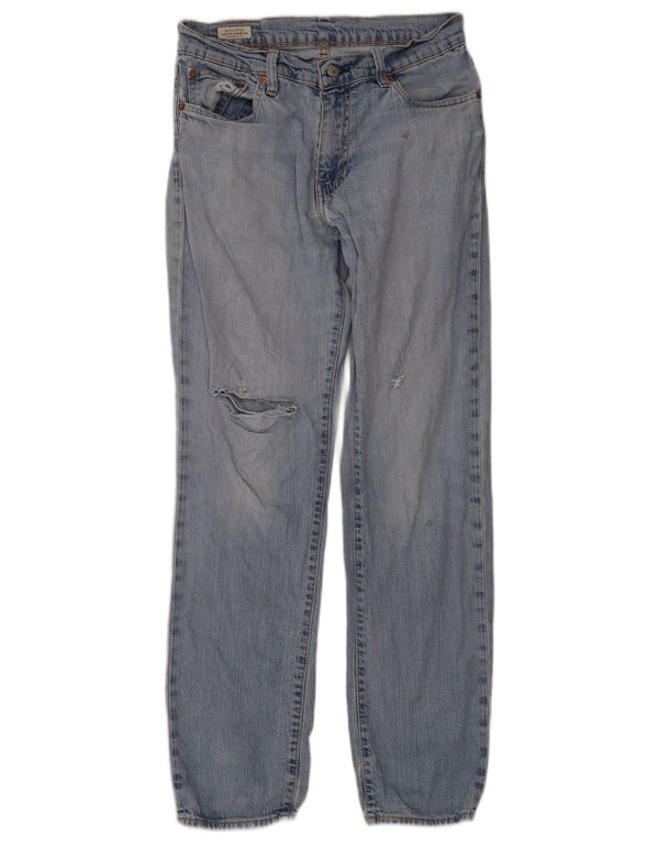 Levi's Men Distressed Straight Jeans W32 L32 Blå Bomuld