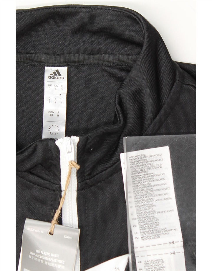 ADIDAS Herre Aeroready Grafisk Zip Neck Pullover Træningsdragt Top Lille Sort