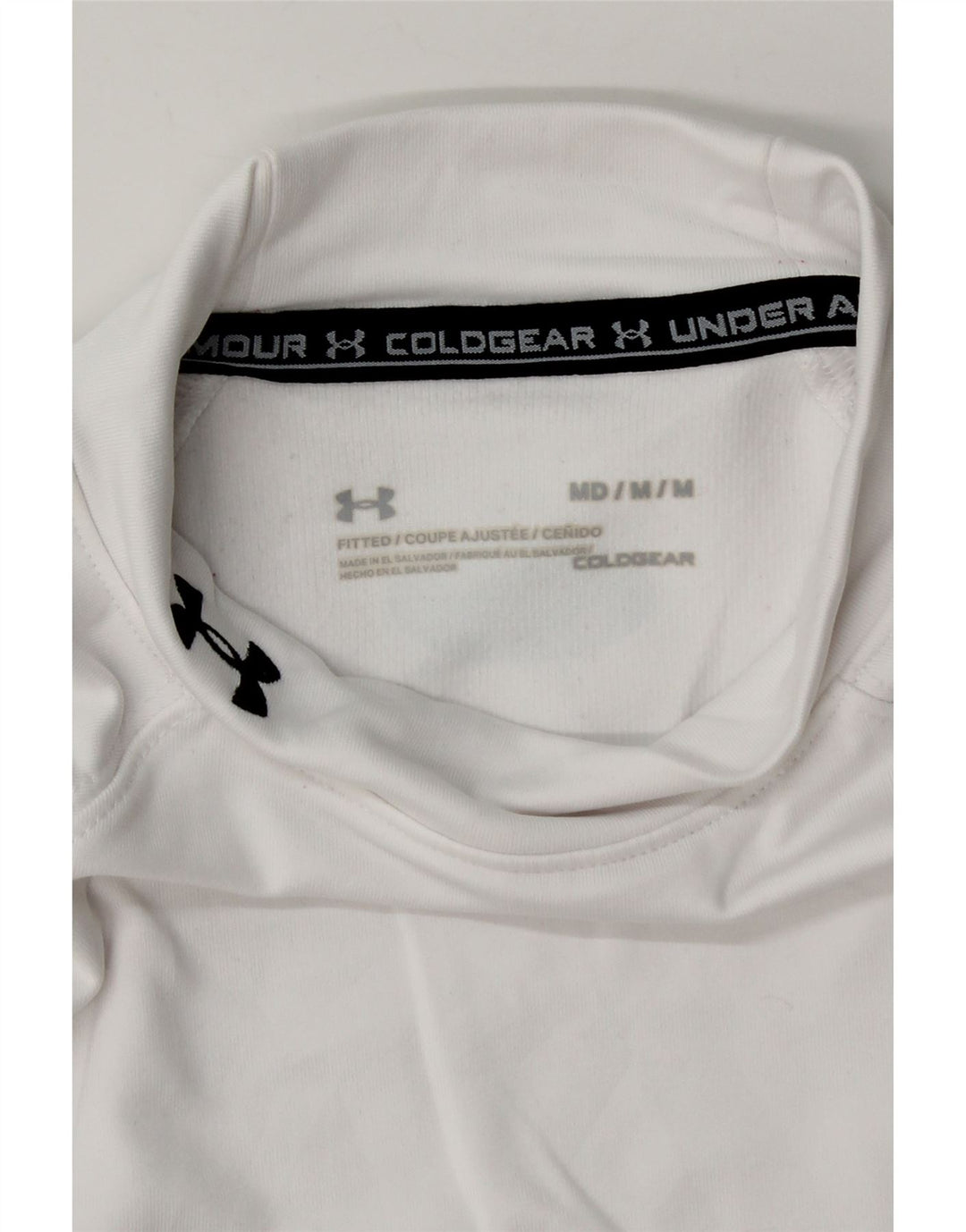 Under Armour Herre Cold Gear Top Langærmet Medium White Polyester