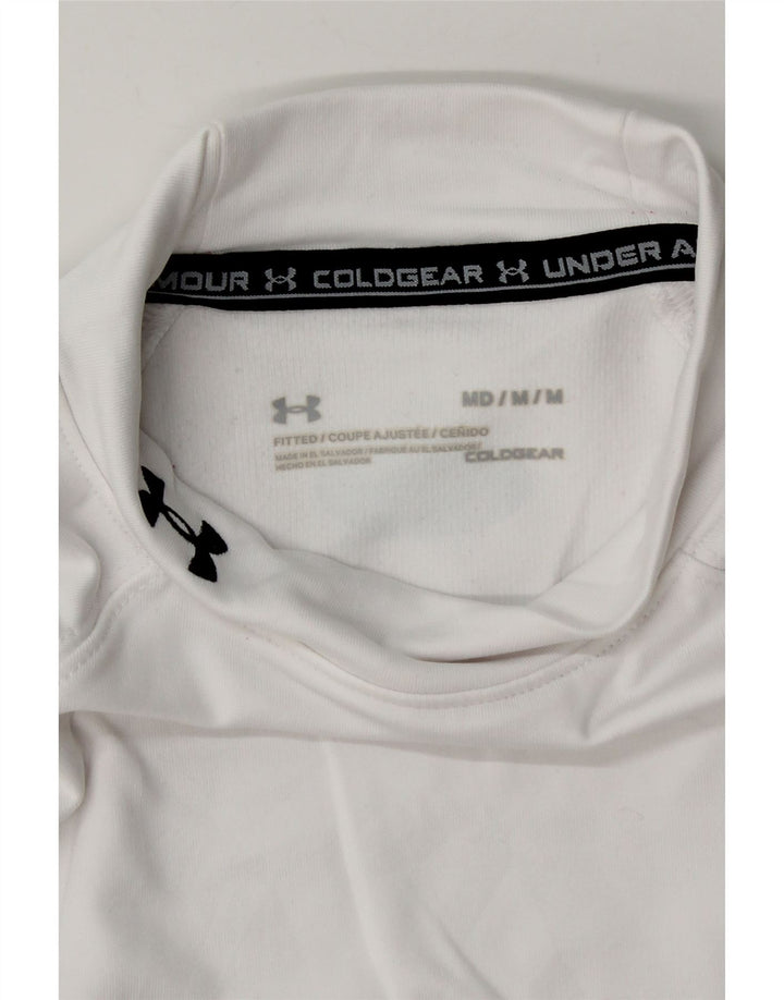 Under Armour Herre Cold Gear Top Langærmet Medium White Polyester