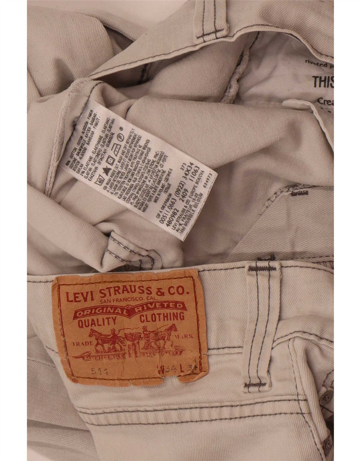 Levi's Herre 511 Slim Jeans W34 L34 Grå Bomuld