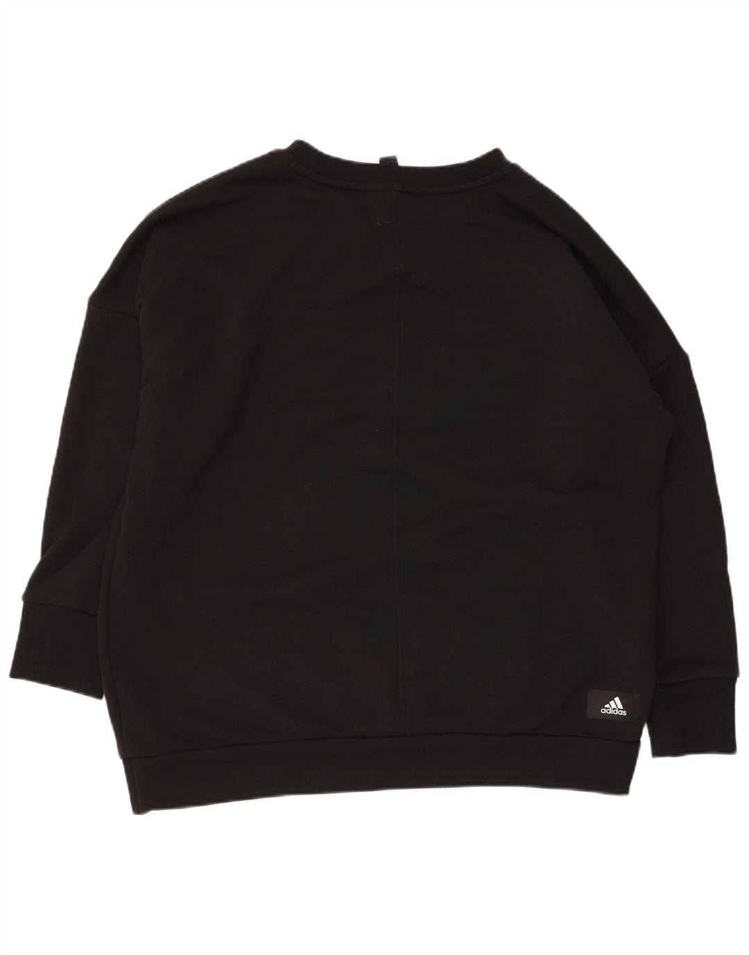 Adidas Dame Grafisk Oversized Sweatshirt Jumper UK 12/14 Medium Sort