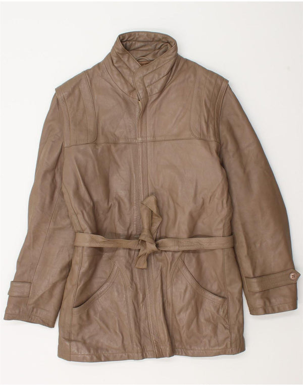 Vintage Herre Læderjakke IT 46 Lille Brun